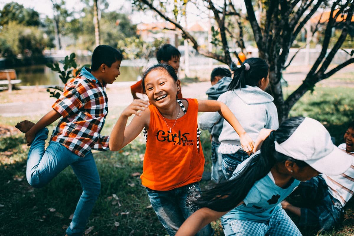 Young person taking part in a physical activity